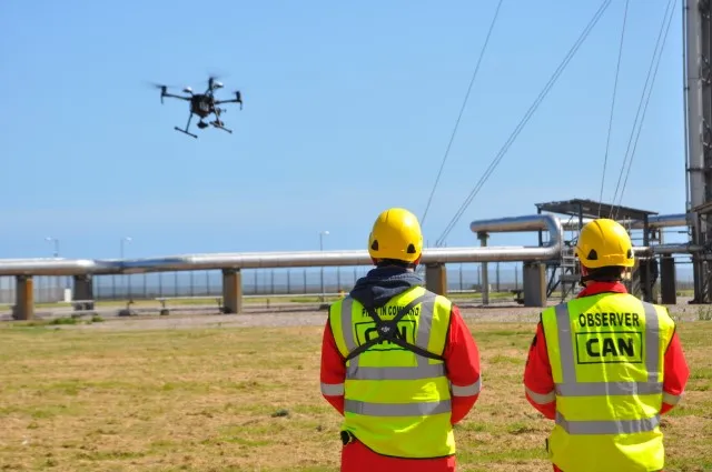 CAN technicians performing UAV inspection